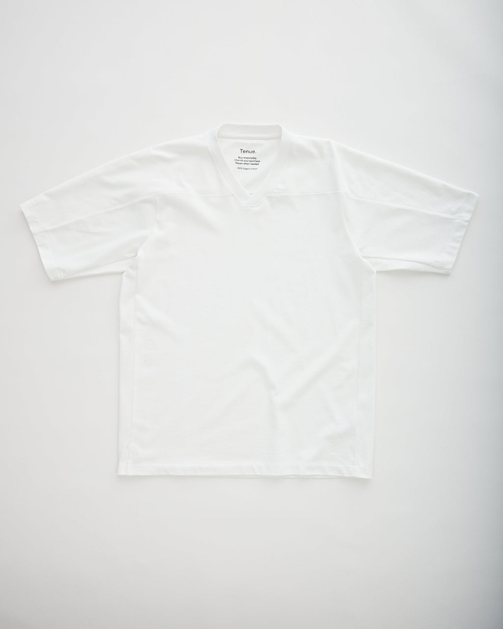 Tenue. Varsity V-Neck Optic White T-shirt S/S Men